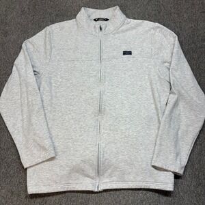Travis Mathew Cash Out Jacket Mens XL Full Zip Stretch Light Gray Fleece Golf